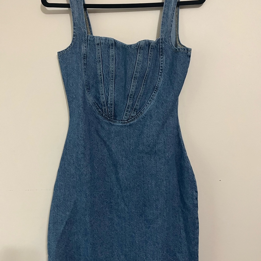 Nasty Gal Dark Blue Denim Jacket